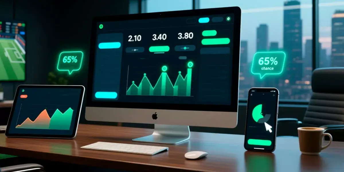 Interface professionnelle de paris sportifs montrant les cotes en temps réel