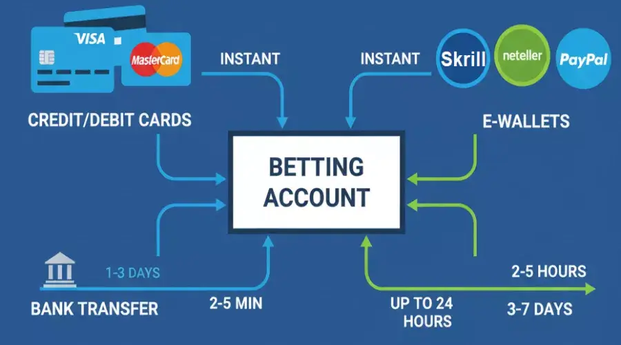 Illustration des différentes méthodes de paiement disponibles chez les bookmakers français